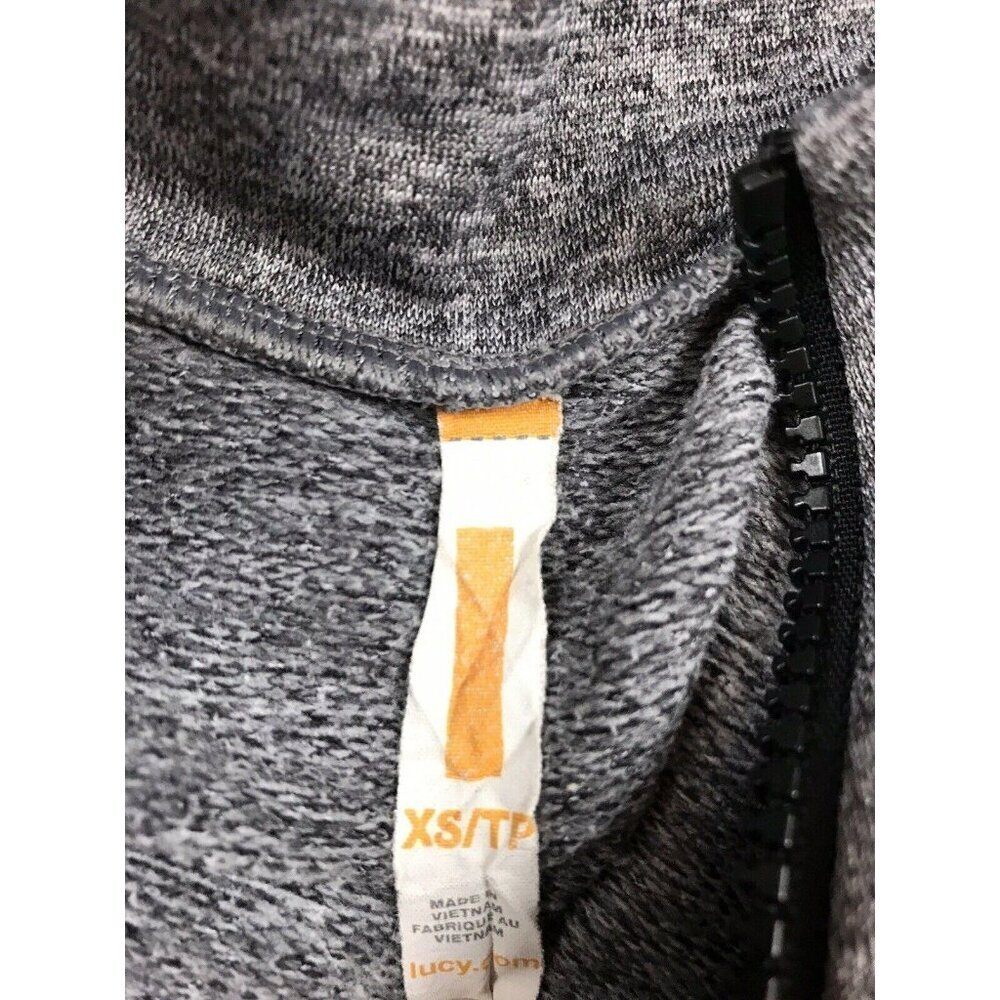 Lucy Womens Athletic Jacket Size XS Gray Full Zip Pockets Sweatshirt - Picture 3 of 7